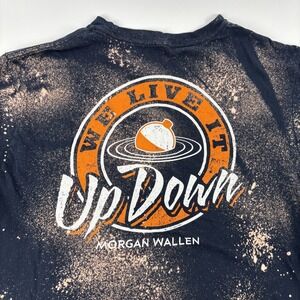 Morgan Wallen Up Down T-shirt Bleach Dye No Tag See Measurements